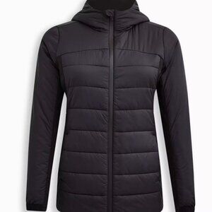 Torrid Happy Camper Active Puffer Jacket - Nylon & Fleece Black Size 4